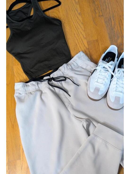 Member's Mark Pants - Member’s Mark Beige Active Joggers – Size L – Athleisure Lounge Pants